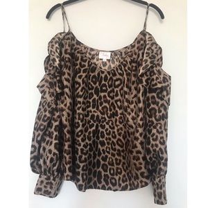 Parker leopard print blouse (XS)